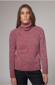 Polo Neck with Ribbed Trims