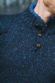 Carrick 3 Button Fleck Sweater